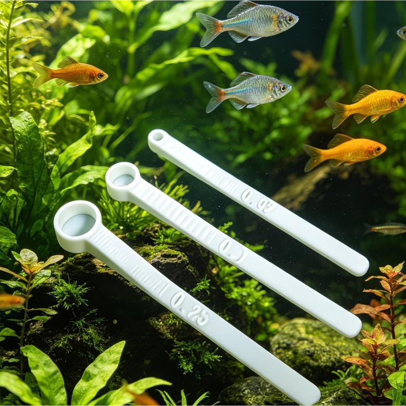 3Pcs Multi-Size Aquarium Fish Feeding Spoon With Accurate Portion Control Perfect For Home Fish Tank Aquarium Hobbyists