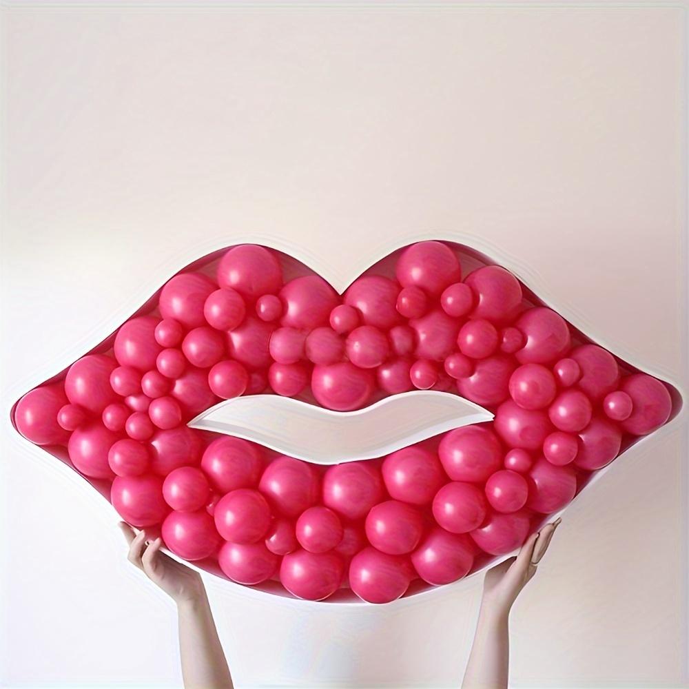 1 Stück 73cm Sexy Lippen DIY Rahmen KT Board Valentinstag Hochzeit,Jubiläumsparty Dekoration Liebhaber Geschenk Ohne Ballons