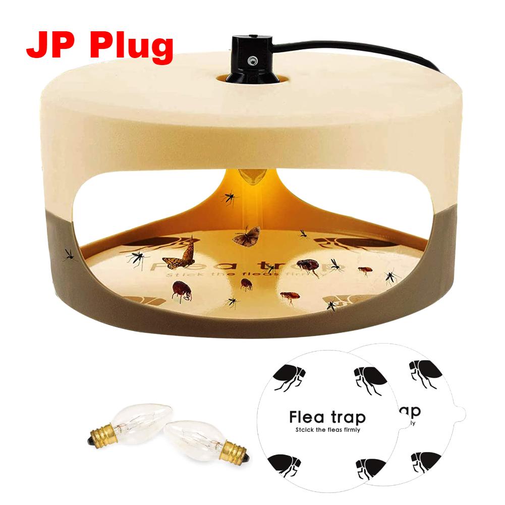 Flea Killer Trap with 2 Glue Discs Pad Bed Bug Trap Light Bulb Safe for Children Pet Dog Cat Best Control for Home House Inside