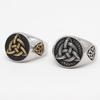 2026 Jewelry European and American Personalized Retro Viking Triangle Men's Jewelry Ring