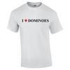 I Love Dominoes Heart T-Shirt Funny Hilarious Cotton Shirt S - 5XL