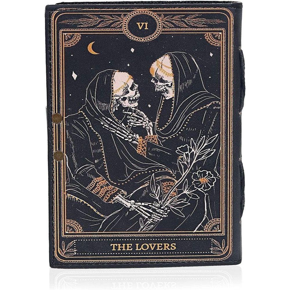 Book of Spells Leather Journal Deckle Edge Paper Grimoire Journal Halloween GIFT