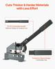 Sheet Metal Shear, 155 Mm Manual Hand Plate Shear, Heavy Duty Mounting Type Sheet Cutter with Solid Steel Frame, High Precision, Extended Handle for