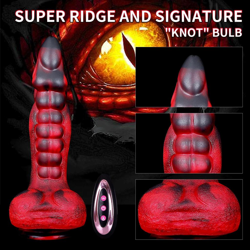 7 Frequency Heating Vibrator Dildo Alien Huge Realistic Penis Silicone Monster Dildo Vibrators Female Strap On Lesbian Sex Toys