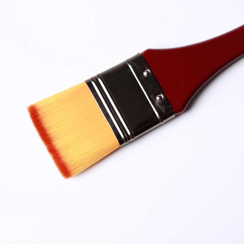 Βούρτσα ελαιογραφίας Ξύλινη λαβή νάιλον σωλήνων αλουμινίου Paint by Number Brush