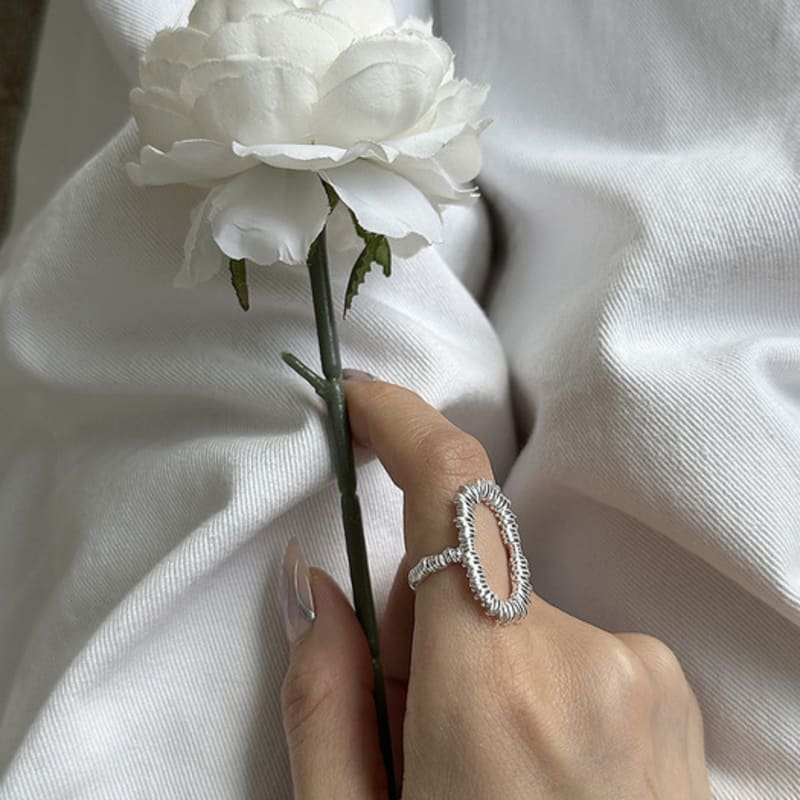 mosxe [925silver] Big circle spring ring