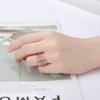 Simple And Elegant Titanium Steel Hollow Flower Ring For Women Fade Resistant Design