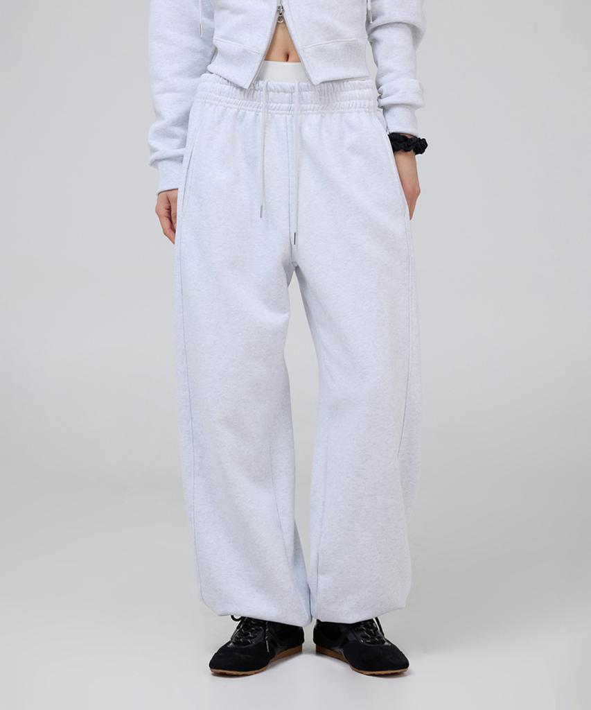 PORTERNA Essential 2Way Sweat Pants-White Melange