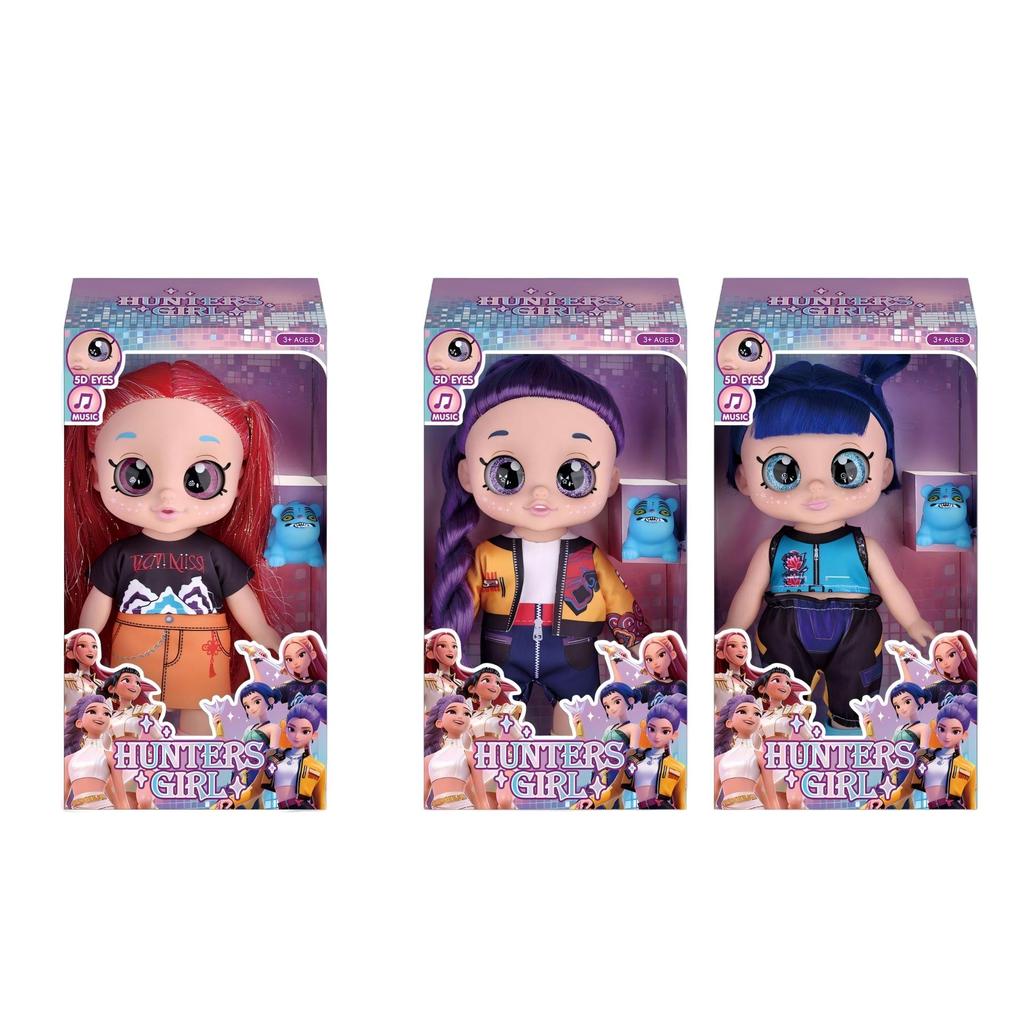 Nuovo stile carino K-pop - 10 pollici 5 giunti occhio 5D bambino paffuto Gruppo Witch Hunter bambola in vinile abilitata alla musica Mini Tigre