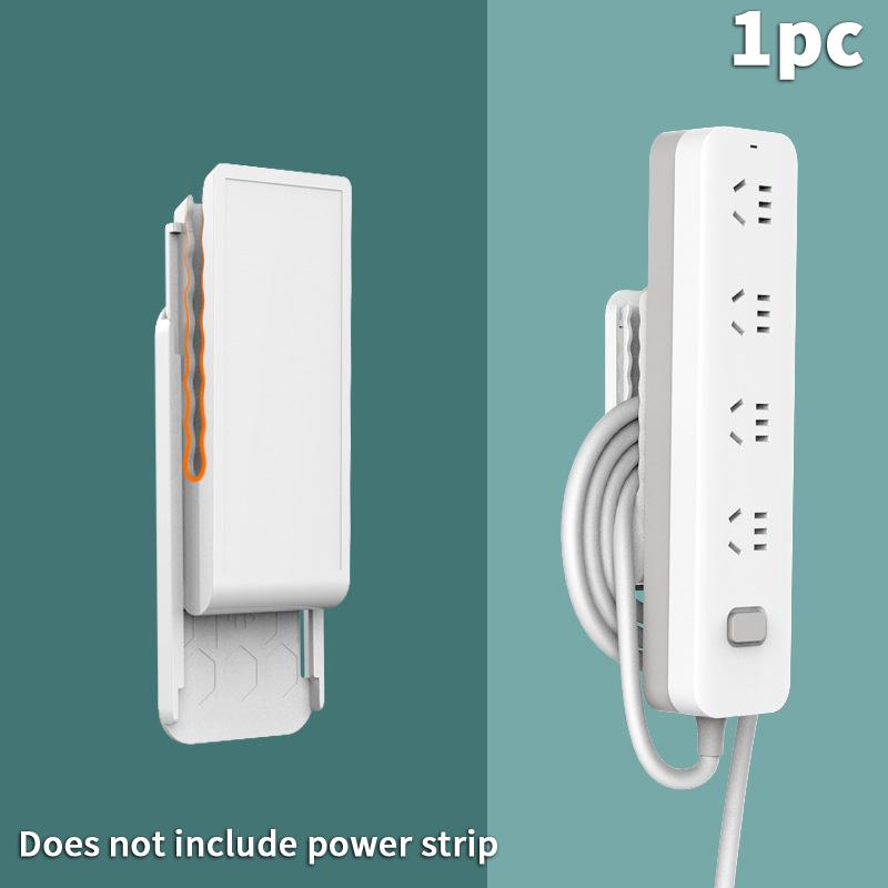 Wall-Mounted Holder Punch-Free Plug Fixer Self-Adhesive Socket Fixer Cable Power Strip Holder Cable Wire Organizer Rack