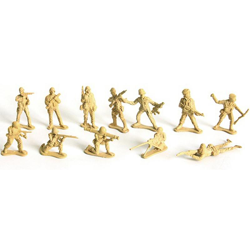 2436100pcs Soldiers Model 5cm Plastic Doll Accessories Mini Sculpture Army Men Action Figures Military Enthusiast Gifts TMZ