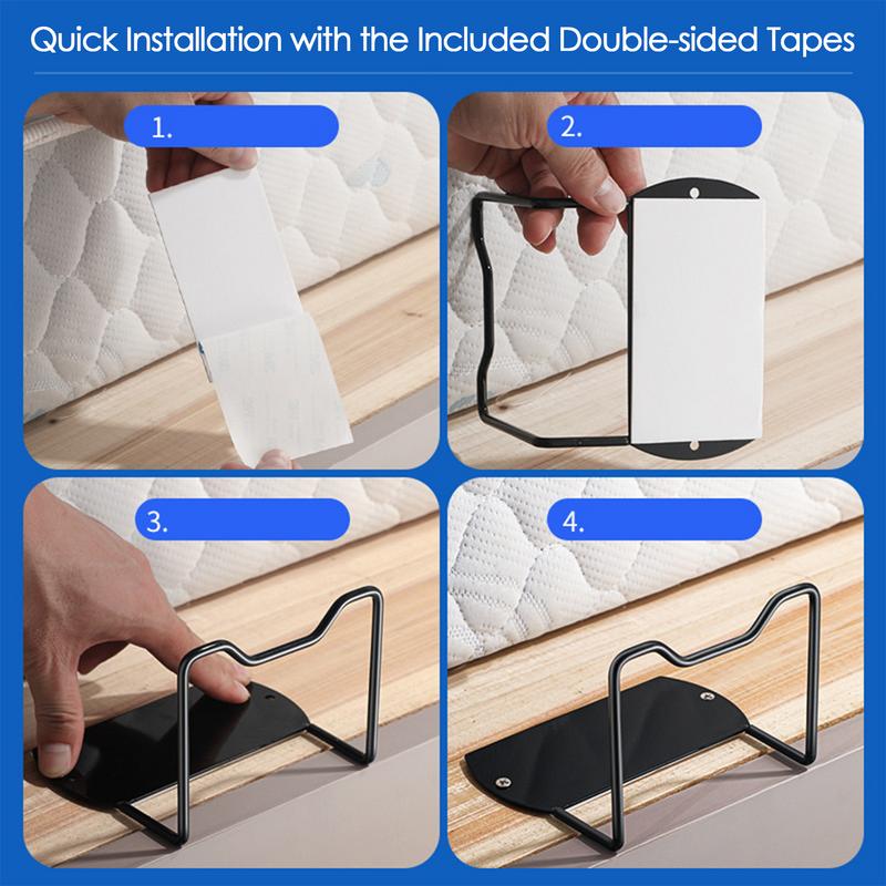 Bed Frame Mattress Slide Stopper Iron Nonslip Mattress Gripper Gaskets Easy To Install Mattress Stabilizer household accessories