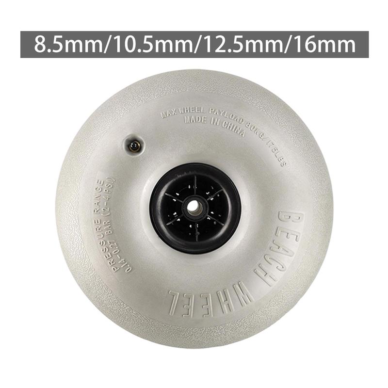 16 inch Balloon Wheels Replace Parts High Performance Accessories Inflatable Balloon Tire Gray for Kayak Trolley Fishing Cart