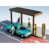 TOMYTEC Geocore64 Car Snap 04c Taxi Stand with Toyota Crown Sedan Figure & Diecast Car Set 339564 Multicolor 1/64