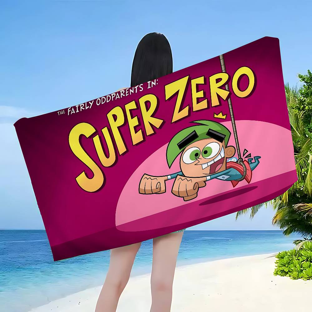 Cartoon The Fairly OddParentsS Bath Towel Microfiber Soft Water Absorbing Breathable For Girl Kids Decorative Beach Towel