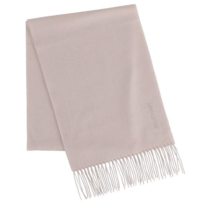 [H] Cashmere Solid Knit Muffler 60113024, Ivory, Approx. 30cm x 180cm