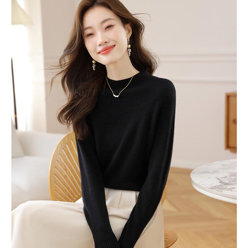 

Srcr Women s 100% Wool Semi-Turtleneck Sweater XL