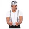 Smiffys Unisex Adult Prisoner Striped Costume Accessory Set