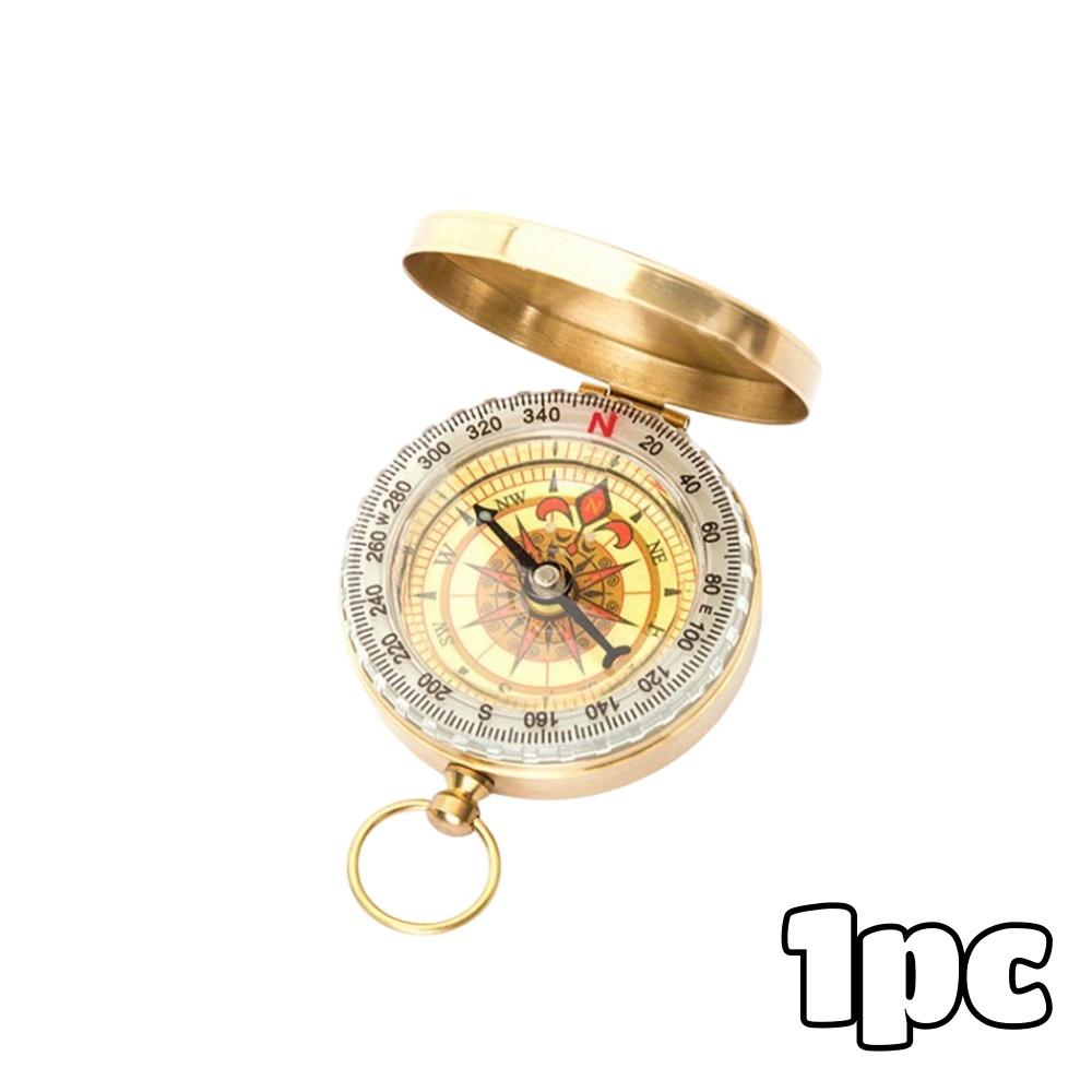 1/3pcs Copper Survival Compass with Luminous Feature Enhances Visibility for Camping Hiking Adventure Navigation Essential Tools