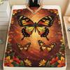 1PC 3D Butterfly Print Flannel Blanket, High Quality All Seasons, Home Decor, Warmth and Comfort, Perfect for Christmas Gifts