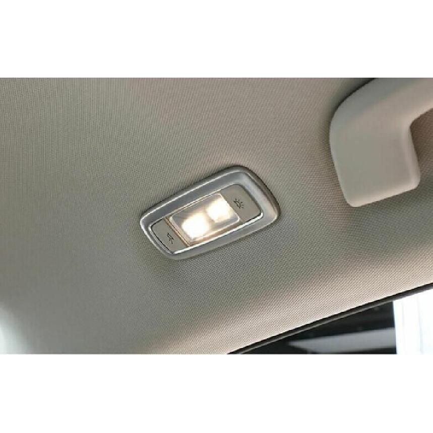 Silver Steel Rear Reading Light Lamp Frame Trim For BMW 5 Series G30 2018-