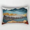 30X50cm Watercolor Stripe Chinese Style Pattern Printing Decorative Living Room Home Furnishing Polyester Rectangular Pillowcase