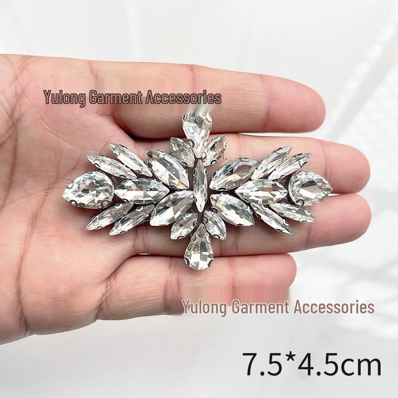White Rhinestone DIY Hotfix Adhesive Fabric for Crystal Ornaments & Shoe Box Decorations