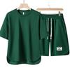 Men's One Shoulder Short Sleeve Shirt Shorts Combo
