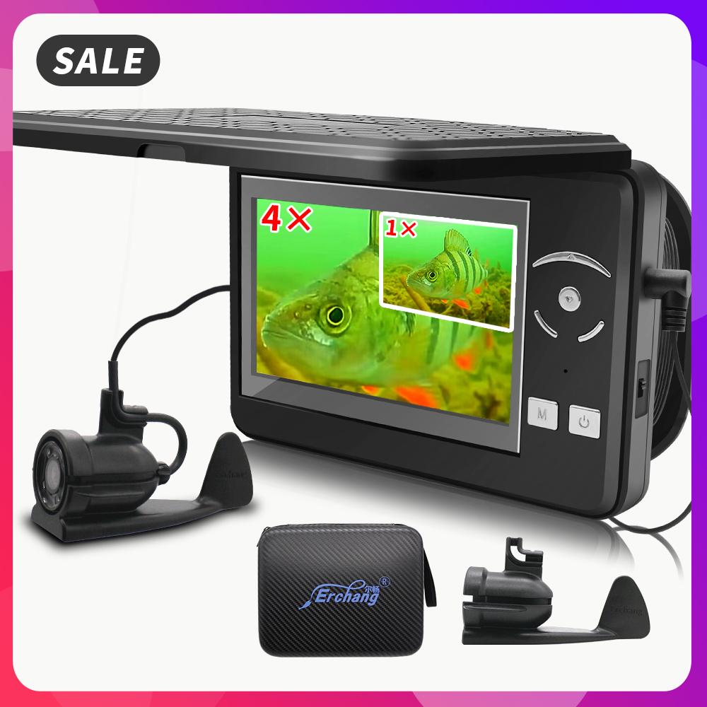 Erchang Underwater 4 Digital Zoom Fish Finder IP68 Waterproof 4.3 inch 1000TVL Ice Fishing Camera
