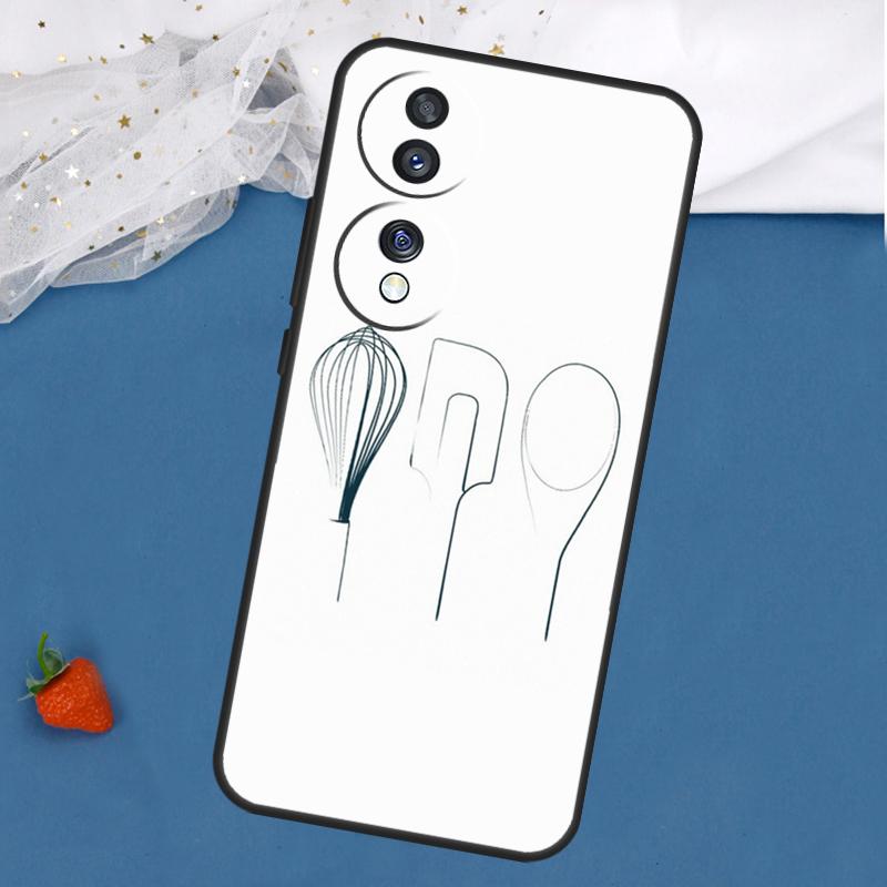 Love Baking Chef Knife Case For Honor Magic 8 7 5 6 Pro 200 400 50 70 90 Lite Win RT X8c X8b X9a X9b X9c X9d Cover
