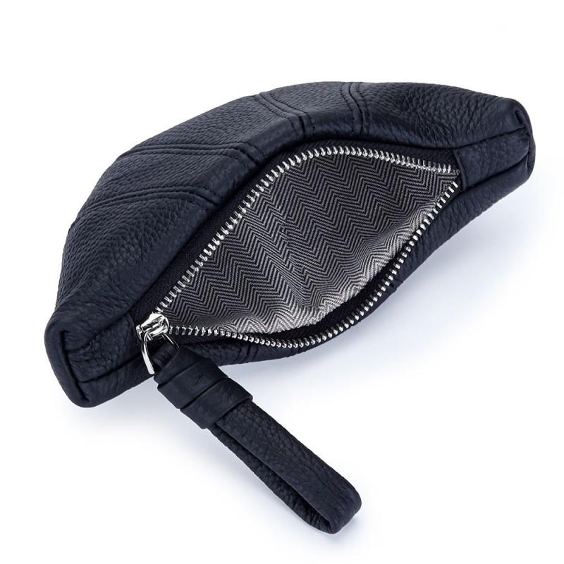 Real Cowhide French Croissant Women High-quality Niche Ins Kosung Bag Hand-held Lipstick Storage Change Purse