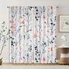 Floral Pattern Curtains Polyester Fabric Suitable Bedroom Living Room Decoration Curtain Elegant Made Of Washable Sitting Ready