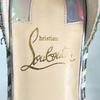 Pristine Christian Louboutin Sandals spike stud wedge sole Silver beige 35 Used