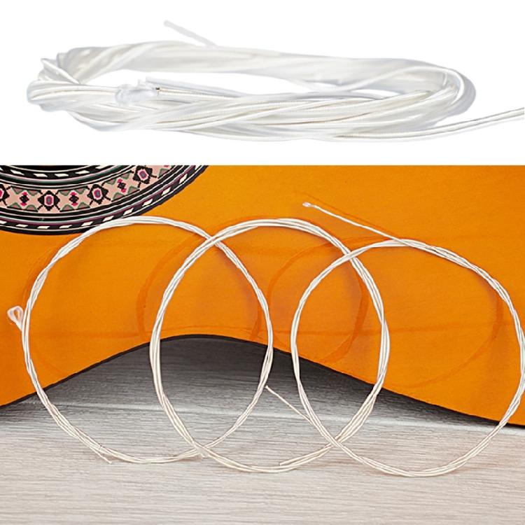 6Pcs Classical Guitar Strings Nylon Guitar String Wound Silver Color Plated