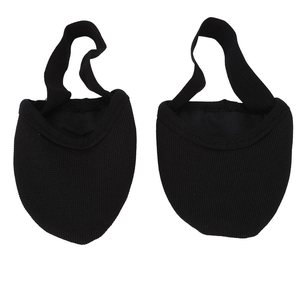 Half Sole Dance Shoe Breathable Stretchy Slip Resistance Half Sole Ballet Slipper for Dance Yoga Practice Black S