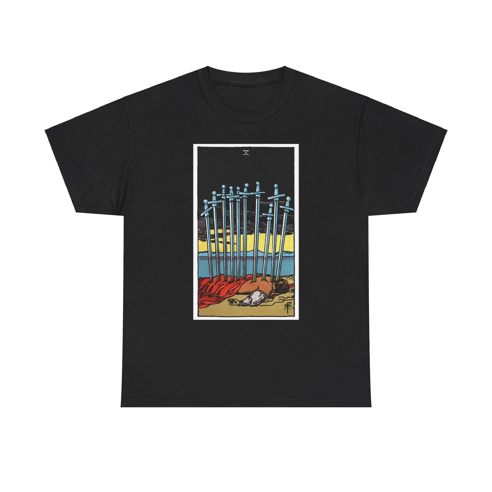The 10 of Swords (Tarot Card) T shirt 2XL