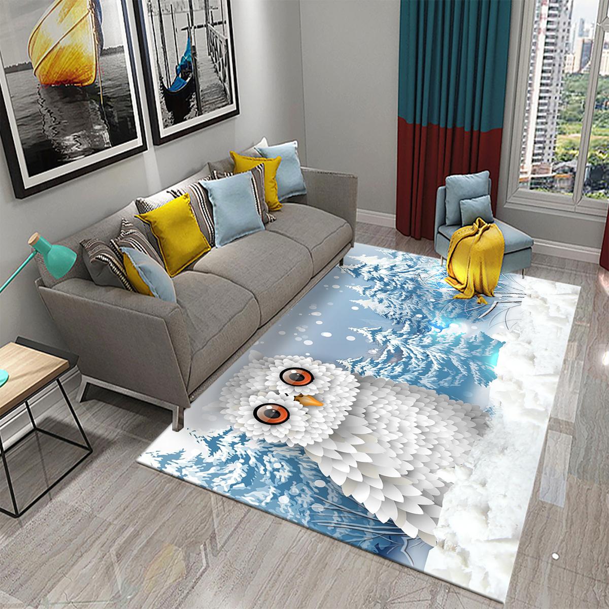 

Вітальня дитяча прикраса спальні дитяча гра килимок для ванної кімнати нековзний килимок мультфільм мила сова килим 40x60cm