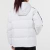 Adidas W 3St Puffjacke mit durchgehendem Reißverschluss und Kapuze mit Kordelzug Damenjacken Weiß HA1176