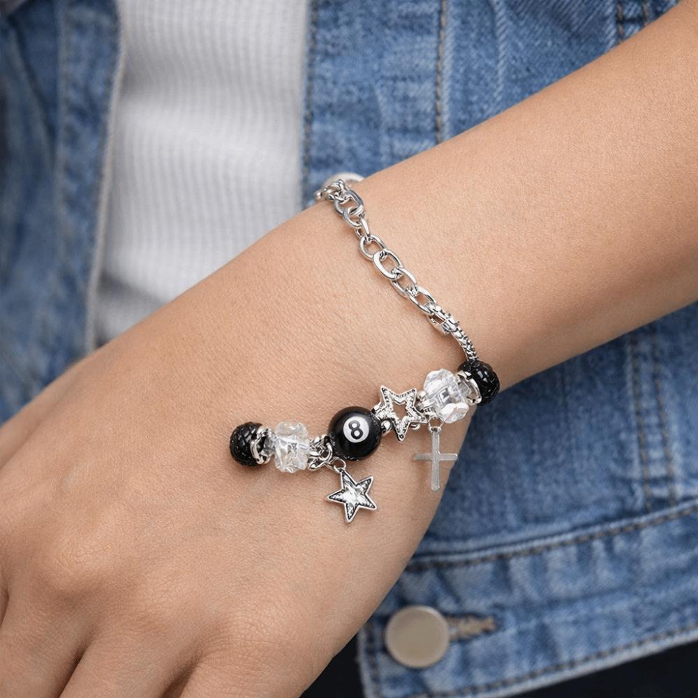 Star Charms Star Cross Bracelet Adjustable Necklace Charm Bracelet No.8 Ball Bracelet  Jewelry Gift