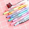 10 Colors Erasable Highlighter Dual Tip Marker Pastel Fluorescent Pen Art Drawing Doodling School Stationary Supplies