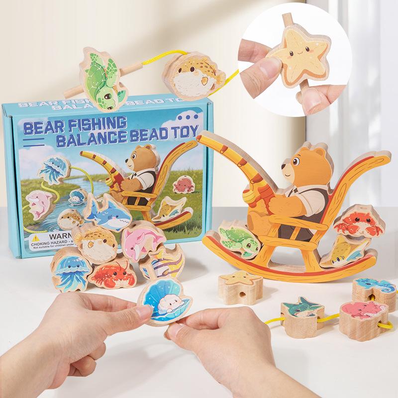 CPC Little Bear Wooden Balance Stacking Toy for Children's Early Education