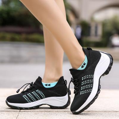 2025 Damen Flache Plateau Schuhe Damen Sneaker für Damen Atmungsaktives Mesh Tenis Damenschuhe für Socken-Sneaker