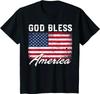 God Bless America USA Flag 4th of July Patriotic T-Shirt UnisexGraphic T Shirts Cotton Casual Daily Four Seasons