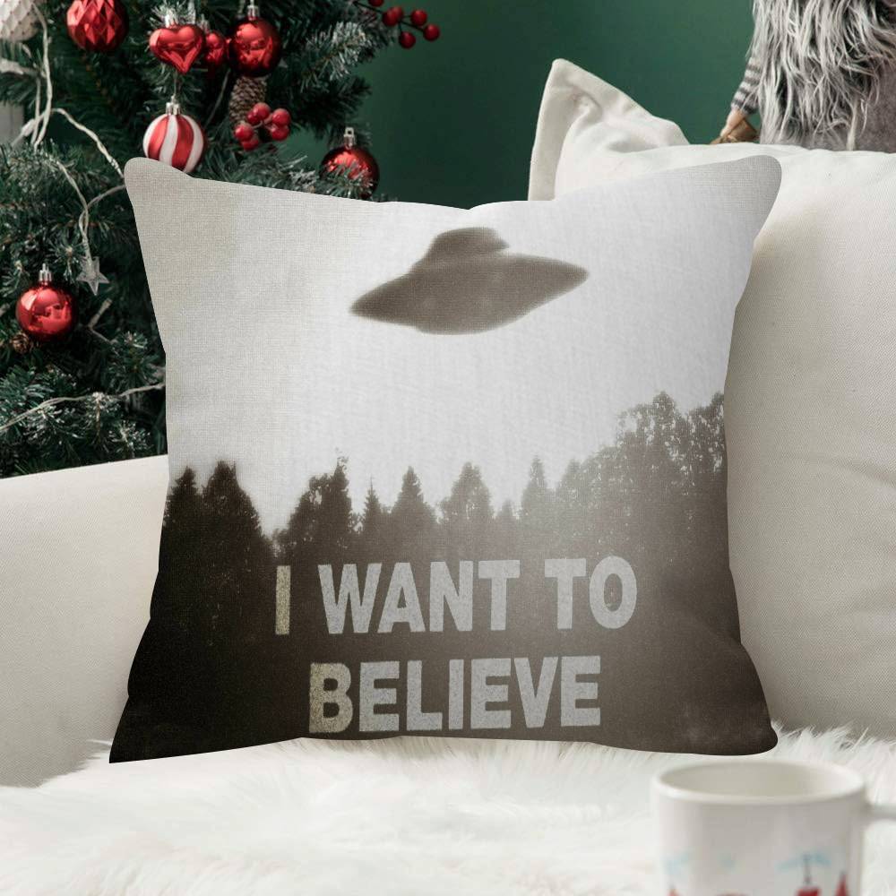 Ich möchte daran glauben UFO X-Files TV-Serie Spiel Personalisierte Kissen Staubschutz Schlafzimmer Party Dekoration Kissenbezug Kindergeschenk