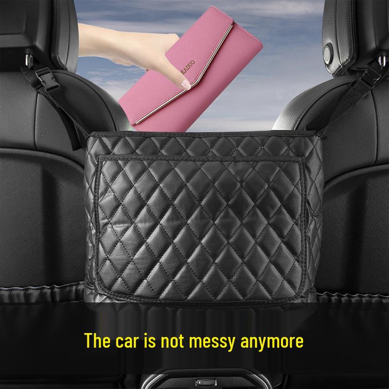 Foldable Leather Car Seat Gap Organizer & Backseat Storage Pouch