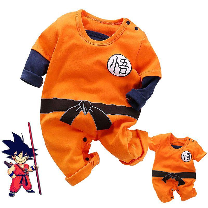 Adorable Newborn Baby Boys Dragon Ball Z Cosplay Romper Bodysuit For Halloween