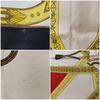Used CELINE Large Silk Scarf, Decorative Pattern, Equestrian Hardware, Accessory, Jewelry, Tassel, Belt, Gold, VINTAGE