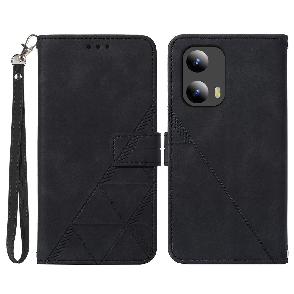 For Motorola Moto G Play 5G (2024)/Moto G 5G (2024) Leather Case with Hand Strap Wallet Stand Phone Cover