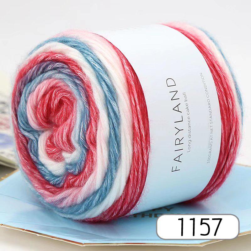 1pc 100g Gradient Rainbow Yarn, Suitable for DIY Crochet and Knitted Warm Sweaters, Scarves, Hats, Shawls, Etc