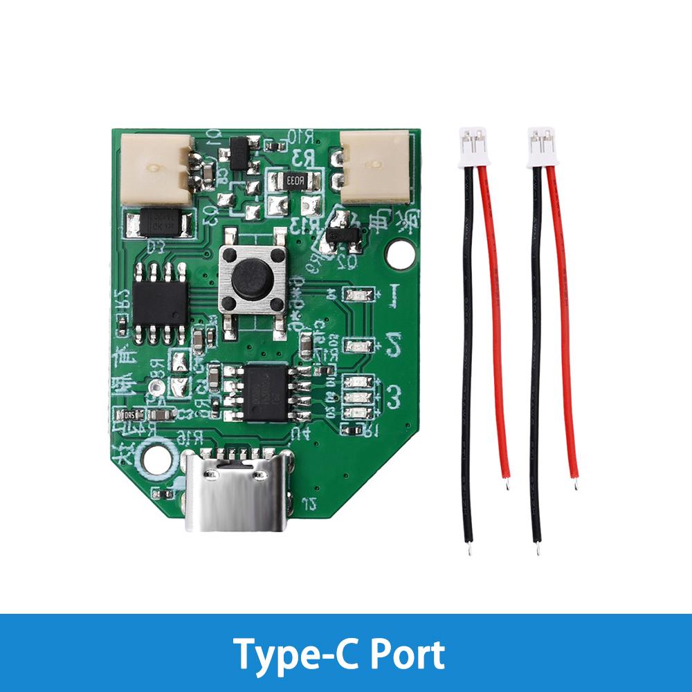 1/3PCS 3-Speed Universal Small Fan Control Board Micro USB Type-C Rechargeable Circuit Board Charging Module with Cable